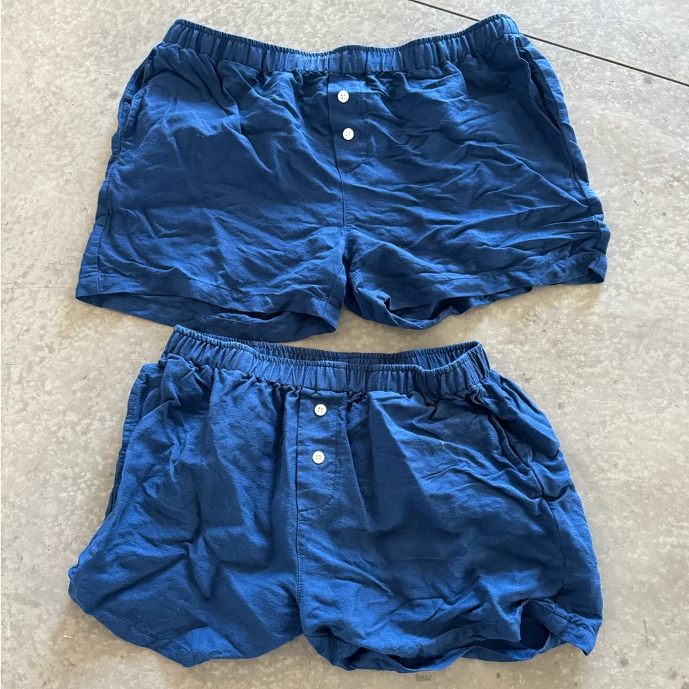 Linen Shorts perfect for summer 2 avail navy blue color
